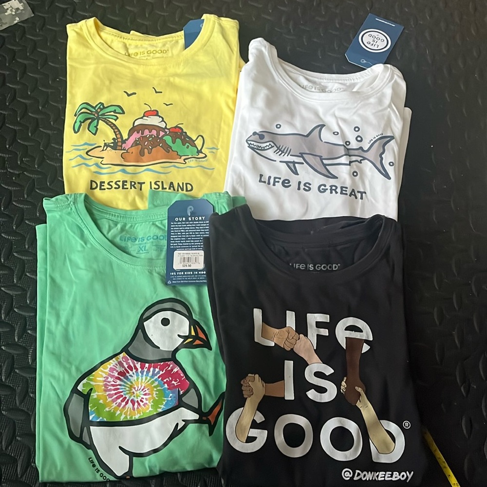 Set of life is good tees